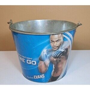 UFC Rashad Evans Bud Light Beer Ice Bucket Tin Anheuser Busch MMA Promo Bar